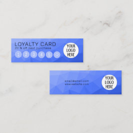 Dark Blue Gradient Geometric Mesh Custom Logo Treuekarte