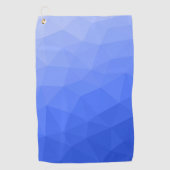 Dark Blue gradient geometric mesh pattern Golfhandtuch (Vorderseite)