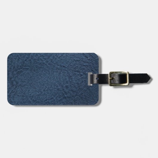 Dark Blue Grain Imitate Leather Gepäckanhänger (Vorderseite horizontal)