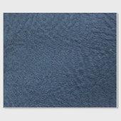 Dark Blue Grain Imitate Leather Geschenkpapier (Flach)