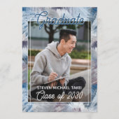 Dark Blue Gray Abstrakter Abschluss Ankündigung (Vorderseite)