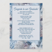 Dark Blue Gray Abstrakter Abschluss Ankündigung (Rückseite)