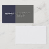 Dark Blue & Gray Visitenkarte (Vorne/Hinten)