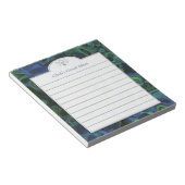 Dark Blue Green Abstrakt Art Custom Idea List Notizblock (angewinkelt)