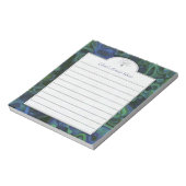 Dark Blue Green Abstrakt Art Custom Idea List Notizblock (Rotiert)