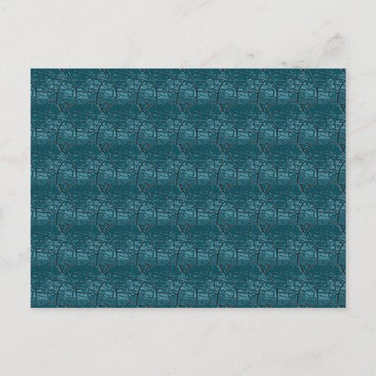 Dark Blue Green Dragon Scales Postcard Postkarte (Vorderseite)