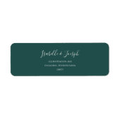 Dark Blue Green Return Address Label (Vorne)
