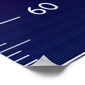 Dark Blue Growth Chart Poster (Ecke)