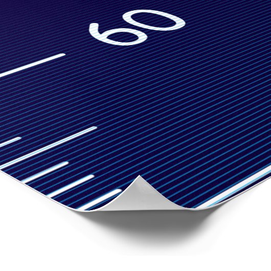 Dark Blue Growth Chart Poster (Ecke)