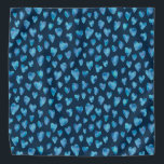 Dark Blue Heart Bandana Halstuch<br><div class="desc">Watercolor Herzdesign auf dunkelblauem Hintergrund. Andere Farben sind verfügbar. Bitte kontaktieren Sie mich für die Anpassung und spezielle Anfragen. c) Zoe Chapman Design</div>