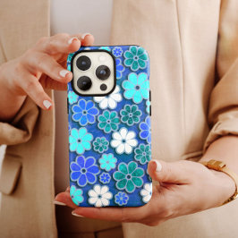 Dark Blue Hippie iPhone | 60er Hippie iPhone 13 Case-Mate iPhone Hülle