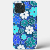 Dark Blue Hippie iPhone | 60er Hippie iPhone 13 Case-Mate iPhone Hülle (Rückseite)