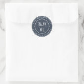 Dark Blue Homemade Thank You Runder Aufkleber (Tasche)