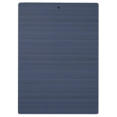 Dark Blue Horizontal Stripes Custom Monogram Name Klemmbrett (Rückseite)