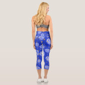 Dark Blue Hot Air Ballon Design Capris (Rückseite)