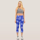 Dark Blue Hot Air Ballon Design Capris (Vorderseite)