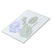 Dark Blue Hydrangea mit Blätter Notizblock (angewinkelt)