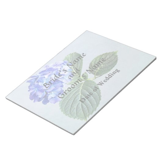 Dark Blue Hydrangea mit Blätter Notizblock (angewinkelt)
