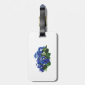 Dark Blue Hydrangea Spitzen Cap Gepäckanhänger (Rückseite vertikal)