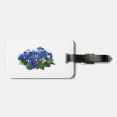 Dark Blue Hydrangea Spitzen Cap Gepäckanhänger (Rückseite horizontal)