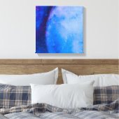 Dark Blue Ice Abstrakt Art Foto Leinwanddruck (Insitu (Schlafzimmer))