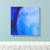 Dark Blue Ice Abstrakt Art Foto Leinwanddruck (Insitu (Holzboden))