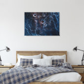 Dark Blue Ice Abstrakt Art Foto Leinwanddruck (Insitu (Schlafzimmer))