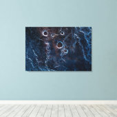 Dark Blue Ice Abstrakt Art Foto Leinwanddruck (Insitu (Holzboden))