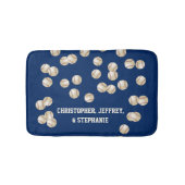 Dark Blue im Baseball, Farbe, Name Badematte (Vorderseite)