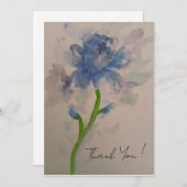 Dark blue Iris Dankeskarte (Vorne/Hinten)