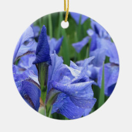 Dark Blue Iris Keramik Ornament
