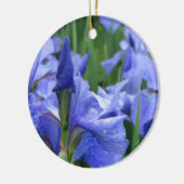 Dark Blue Iris Keramik Ornament (Links)