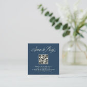 Dark Blue Italian Elegance | UAWG mit QR-Code Begleitkarte (Stehend Vorderseite)