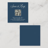 Dark Blue Italian Elegance | UAWG mit QR-Code Begleitkarte (Vorne/Hinten)