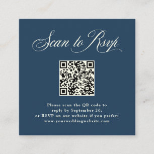 Dark Blue Italian Elegance   UAWG mit QR-Code Begleitkarte