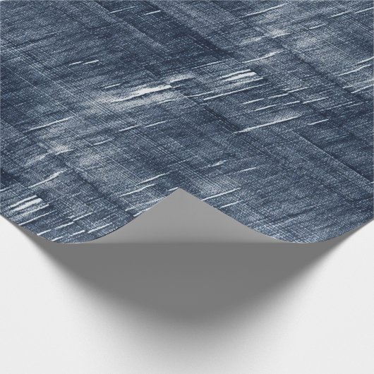Dark Blue Jean Imitats Denim (nicht echter Denim) Geschenkpapier (Ecke)
