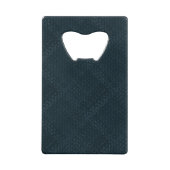 Dark Blue Karos Kreditkarten Flaschenöffner (Rückseite)