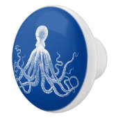 Dark Blue Kraken Octopus Keramikknauf (Rechts)