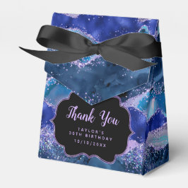 Dark Blue Lila Ocean Agate Geburtstag Vielen Dank Geschenkschachtel