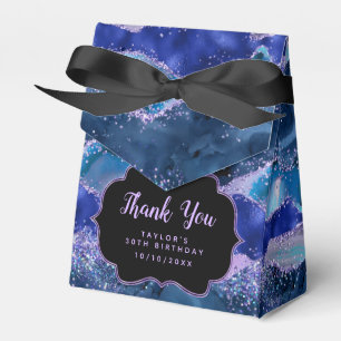 Dark Blue Lila Ocean Agate Geburtstag Vielen Dank Geschenkschachtel