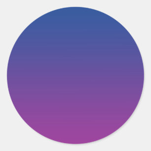 Dark Blue & Lila Ombre Runder Aufkleber
