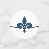 Dark Blue Lilie Brautparty Confetti Konfetti (Klein Vorderseite)