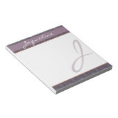 Dark Blue Mauve Rust Monogram Notizblock (angewinkelt)