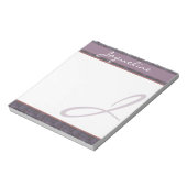 Dark Blue Mauve Rust Monogram Notizblock (Rotiert)