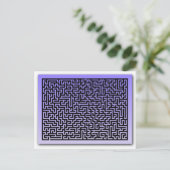 Dark Blue Maze Postkarte (Stehend Vorderseite)