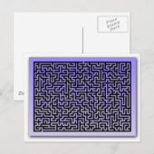 Dark Blue Maze Postkarte (Vorne/Hinten)