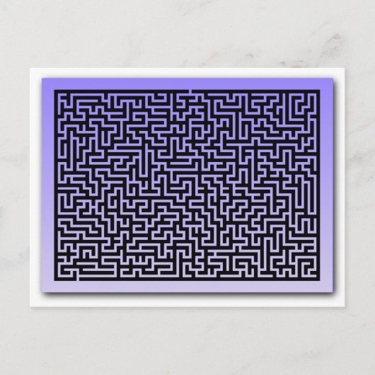 Dark Blue Maze Postkarte (Vorderseite)