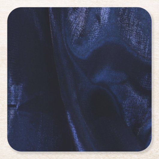 Dark Blue Minimalist Drink Coaster Rechteckiger Pappuntersetzer (Vorderseite)