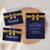 Dark Blue mit Gold Bow Programm Hochzeit