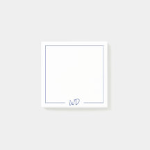 Dark Blue Monogram Initials